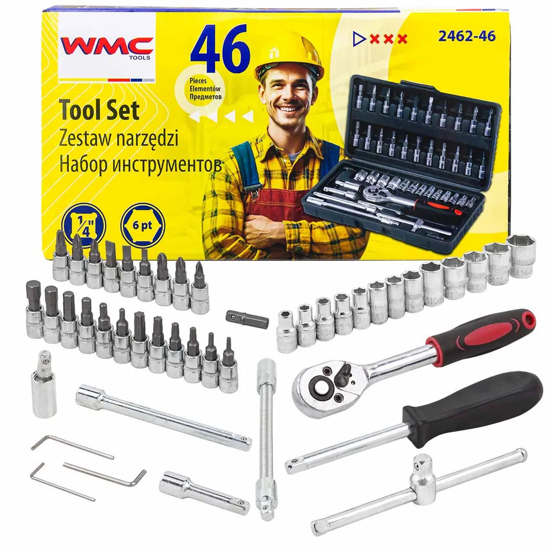 Набор инструмента 46пр. 1/4»(6-гран.)(4-14мм)