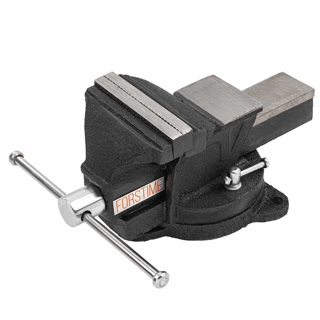 Тиски стальные поворотные с наковальней 5»(125мм)