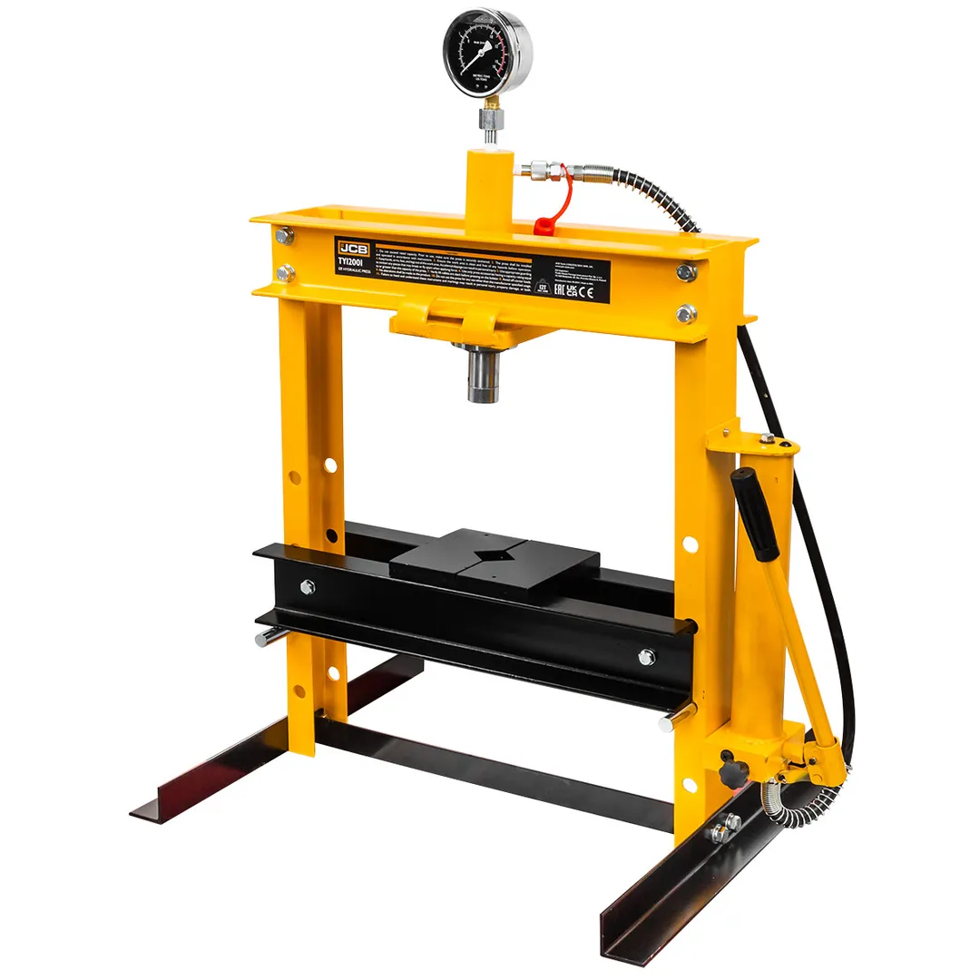 Пресс настольный гидравлический с манометром и выносным насосом 12т (раб.высота 0-300мм, раб.ширина 500мм, ход штока 175мм)