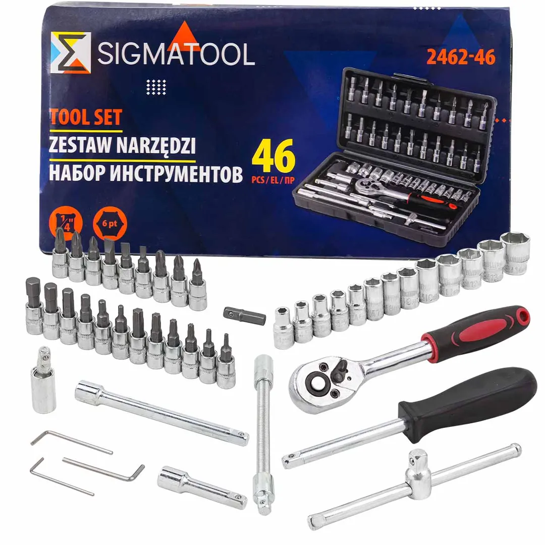 Набор инструмента 46пр. 1/4»(6-гран.)(4-14мм)