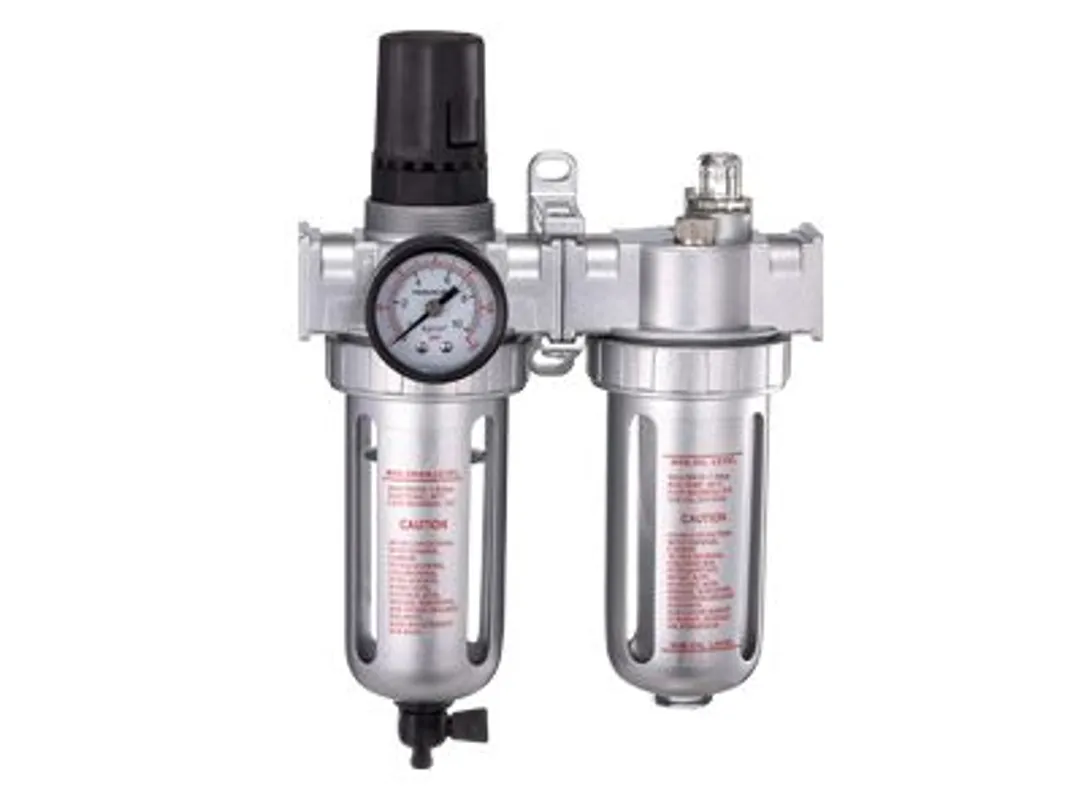 Блок подготовки воздуха (фильтр + регулятор + маслодобавитель. Авт.слив) 3/8»Пропускная способность 2500 л/мин