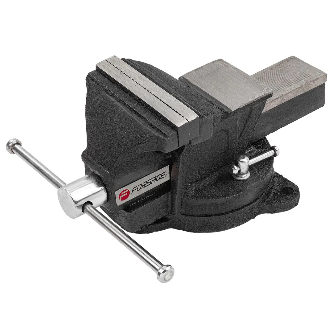 Тиски стальные поворотные с наковальней 4»(100мм)