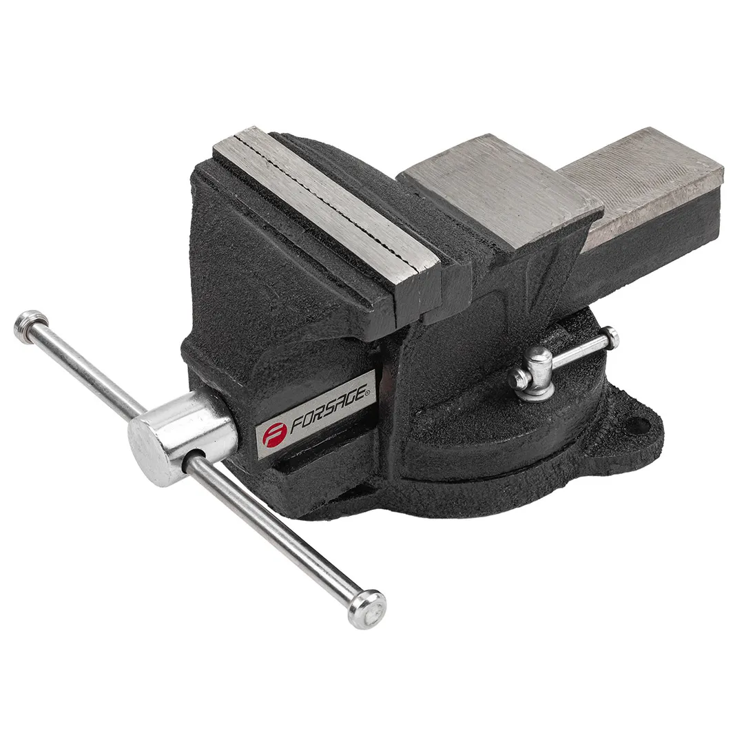 Тиски стальные поворотные с наковальней 5»(125мм)