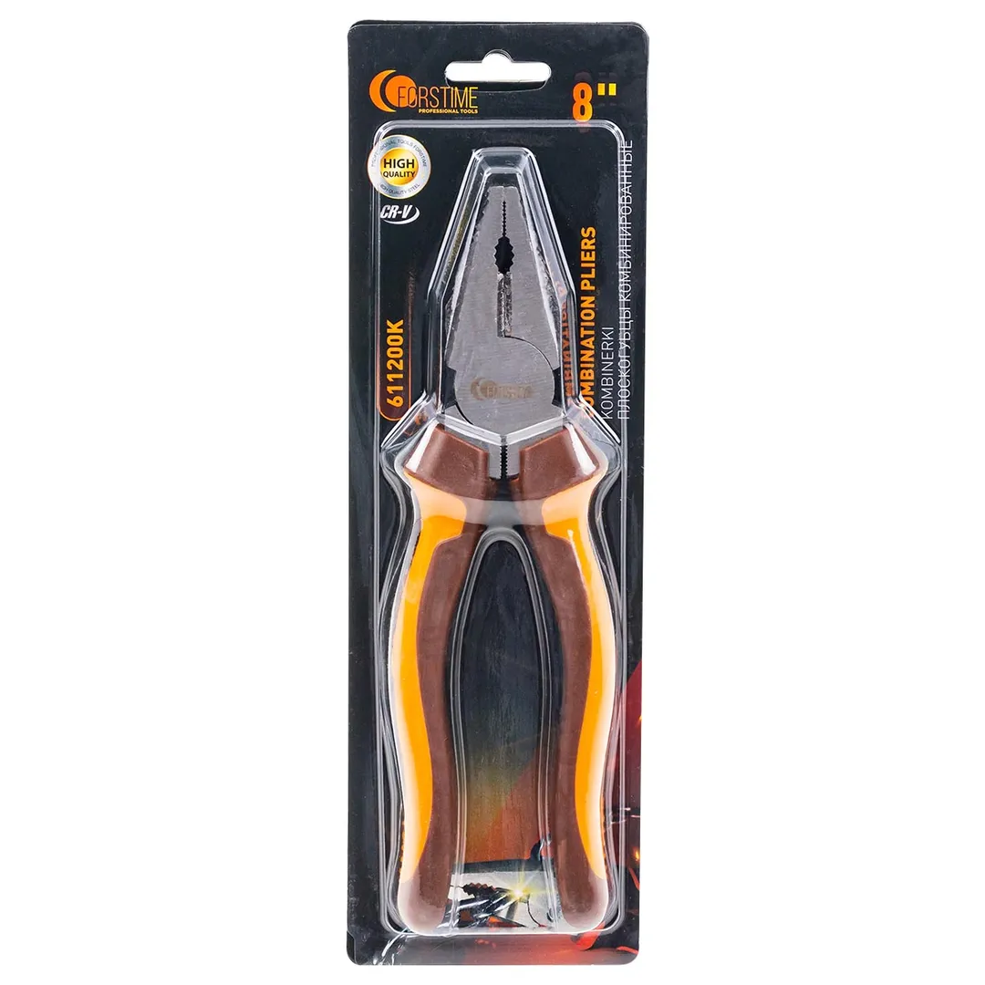 Плоскогубцы комбинированные 8»(200мм) в блистере
