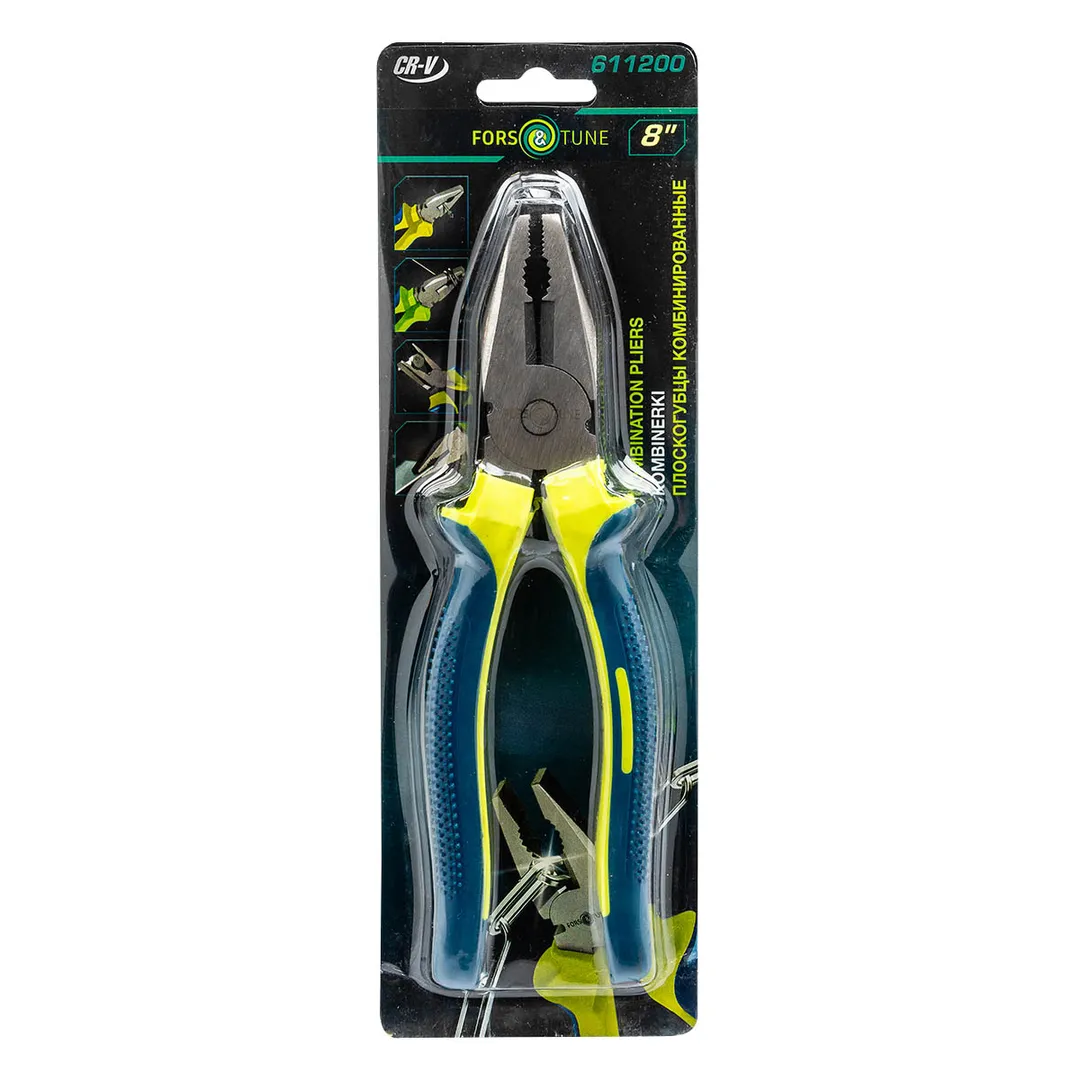 Плоскогубцы комбинированные 8»(200мм) в блистере