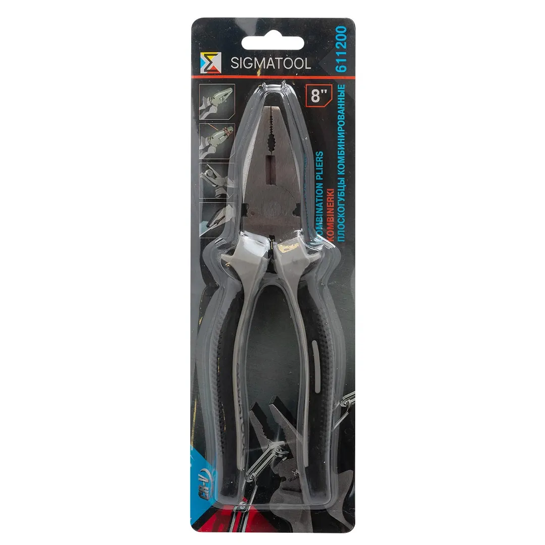 Плоскогубцы комбинированные 8»(200мм) в блистере