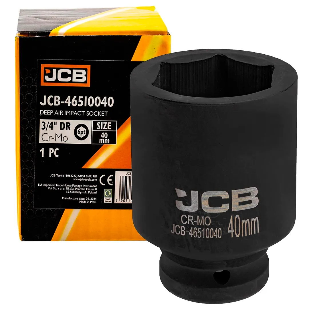 Головка ударная глубокая 40мм (6гр.), 3/4»