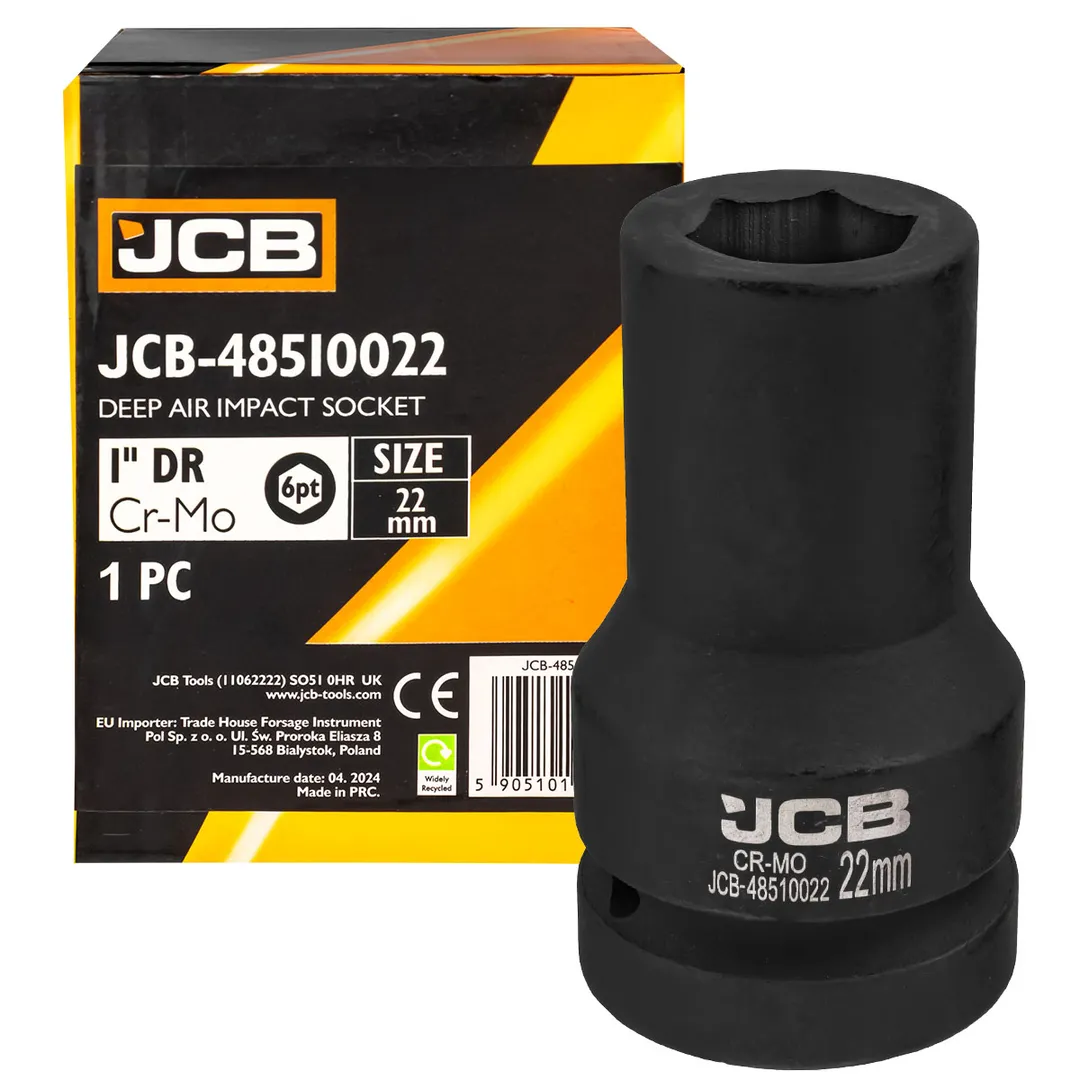 Головка ударная глубокая 22мм (6гр.), 1»