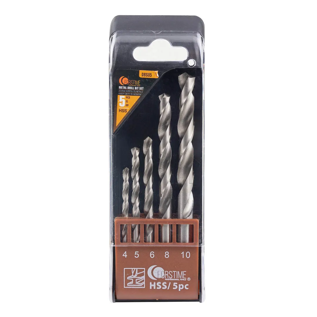 Сверла по металлу, набор 5пр. (4-6, 8, 10мм)