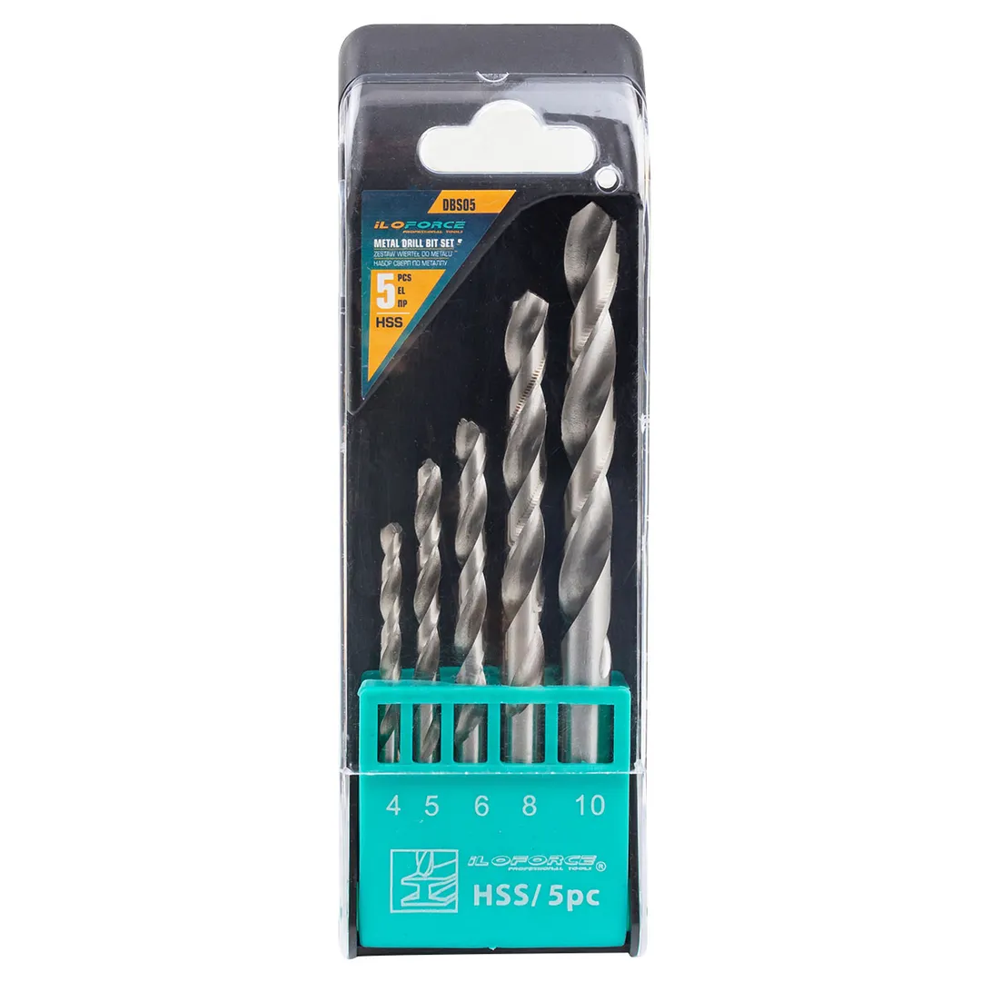 Сверла по металлу, набор 5пр. (4-6, 8, 10мм)