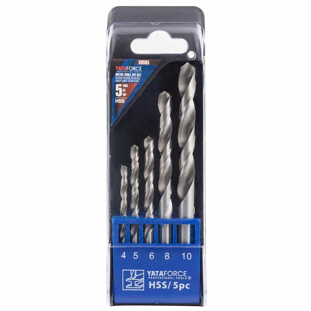 Сверла по металлу, набор 5пр. (4-6, 8, 10мм)