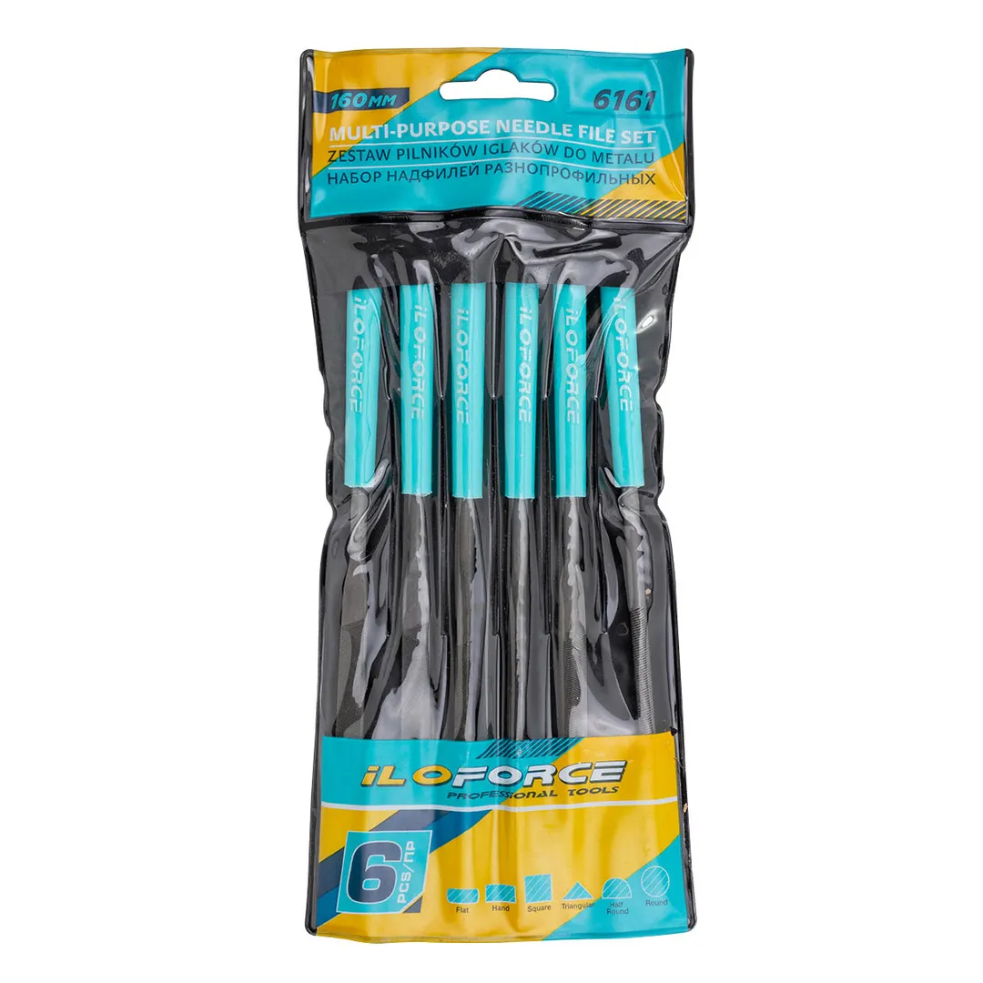Набор надфилей разнопрофильных 6пр.(L-160мм,Ø4мм),в блистере