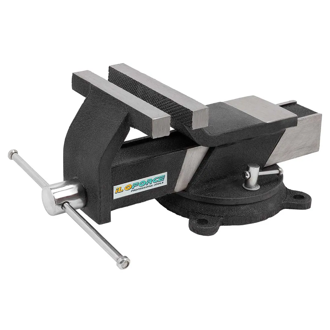 Тиски стальные поворотные с наковальней 8»(200мм)