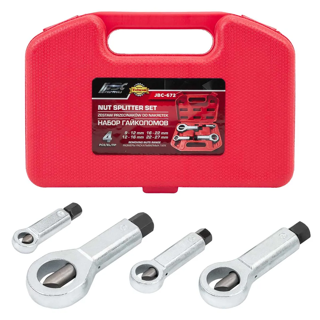 Набор гайколомов 4пр., (9-12, 12-16, 16-22, 22-27мм) в кейсе