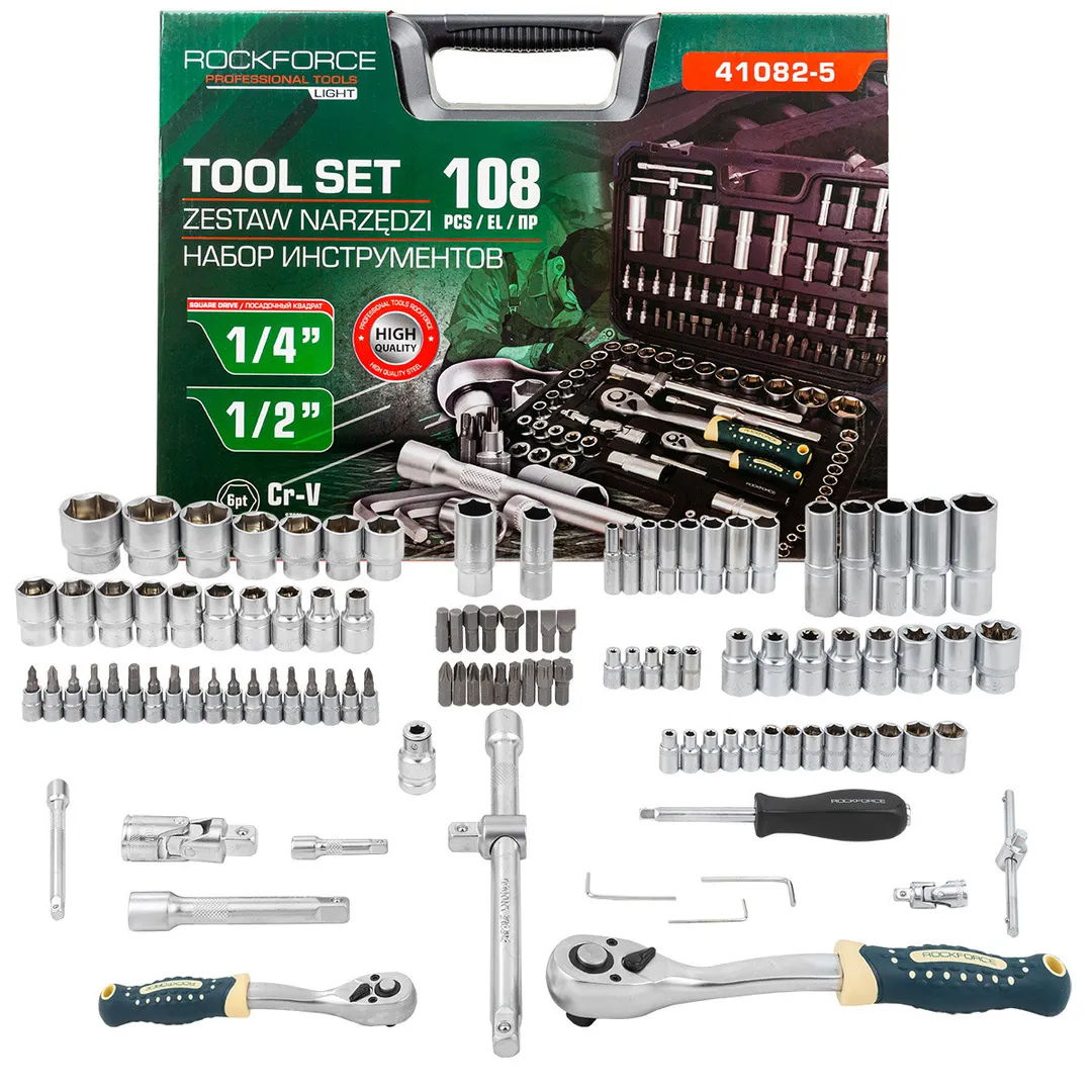 Набор инструментов 108пр. 1/4», 1/2»(6гр.)
