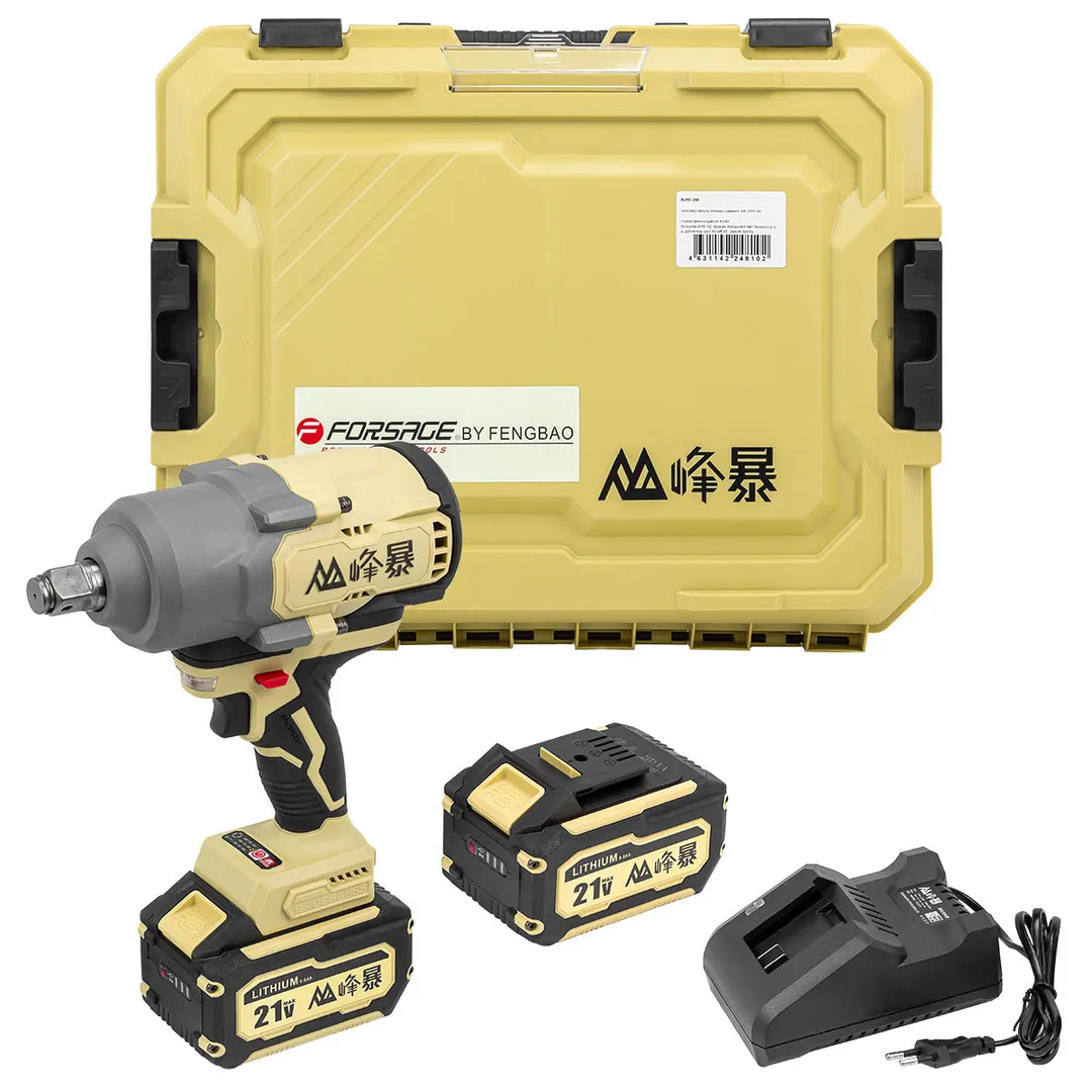 Гайковерт ударный аккумуляторный 3/4»(2 батареи,21V,9AH LI-ION,1550об/мин,max усилие 2000Нм),в кейсе
