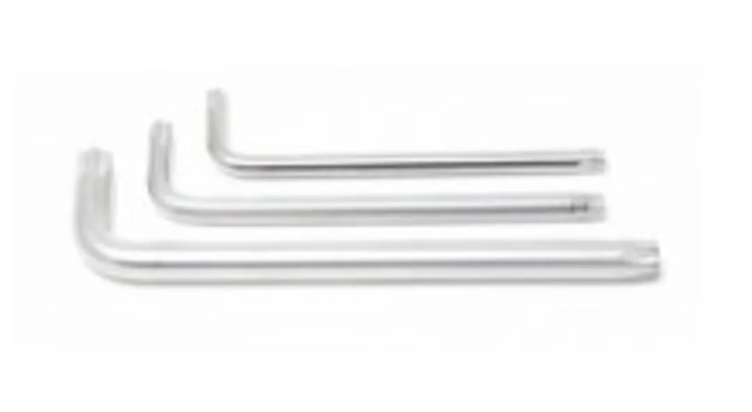 Ключ Г-образный TORX экстра длинный T45H с отверстием