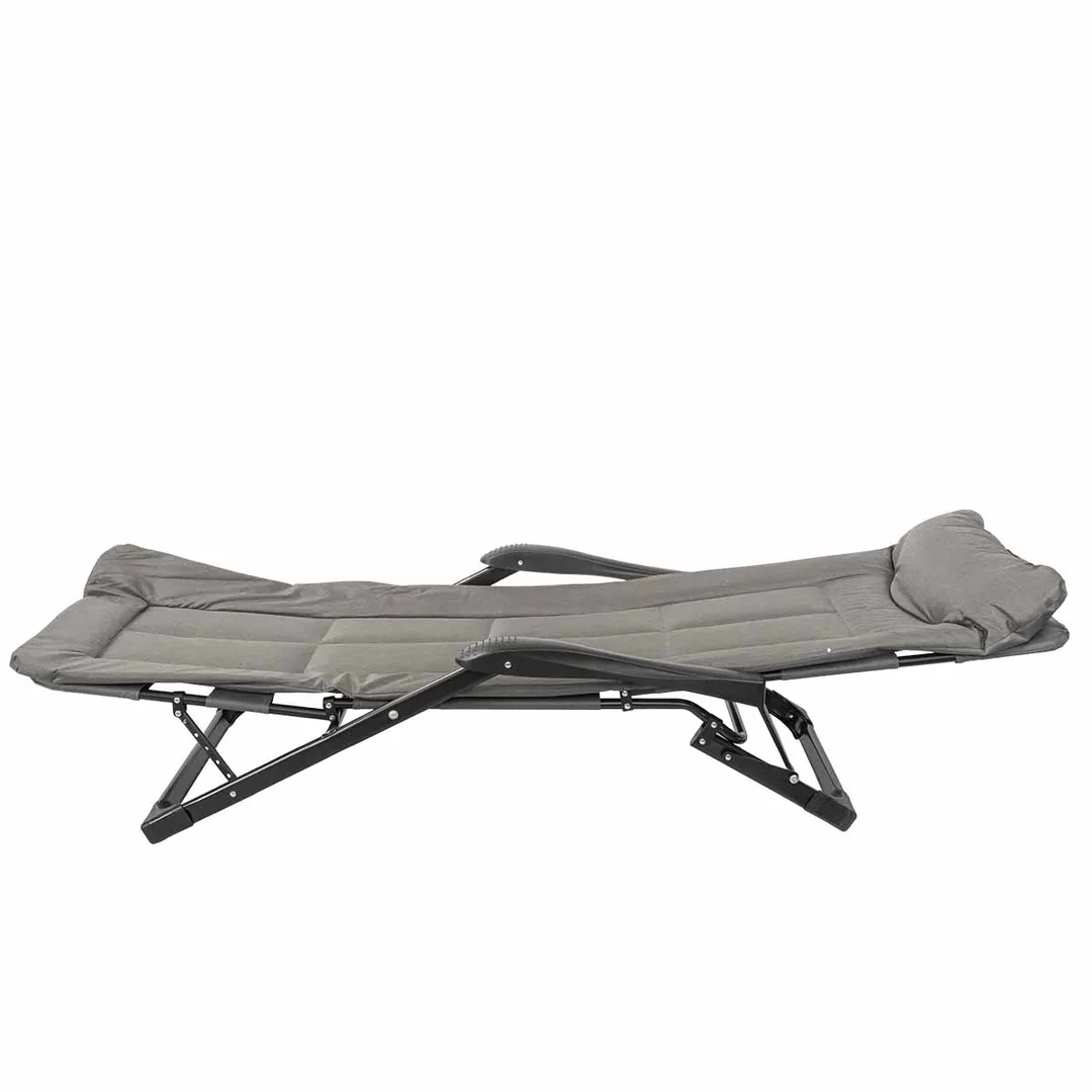 Шезлонг складной (темно-серый)(1780х670х300мм, макс. нагрузка 200кг)