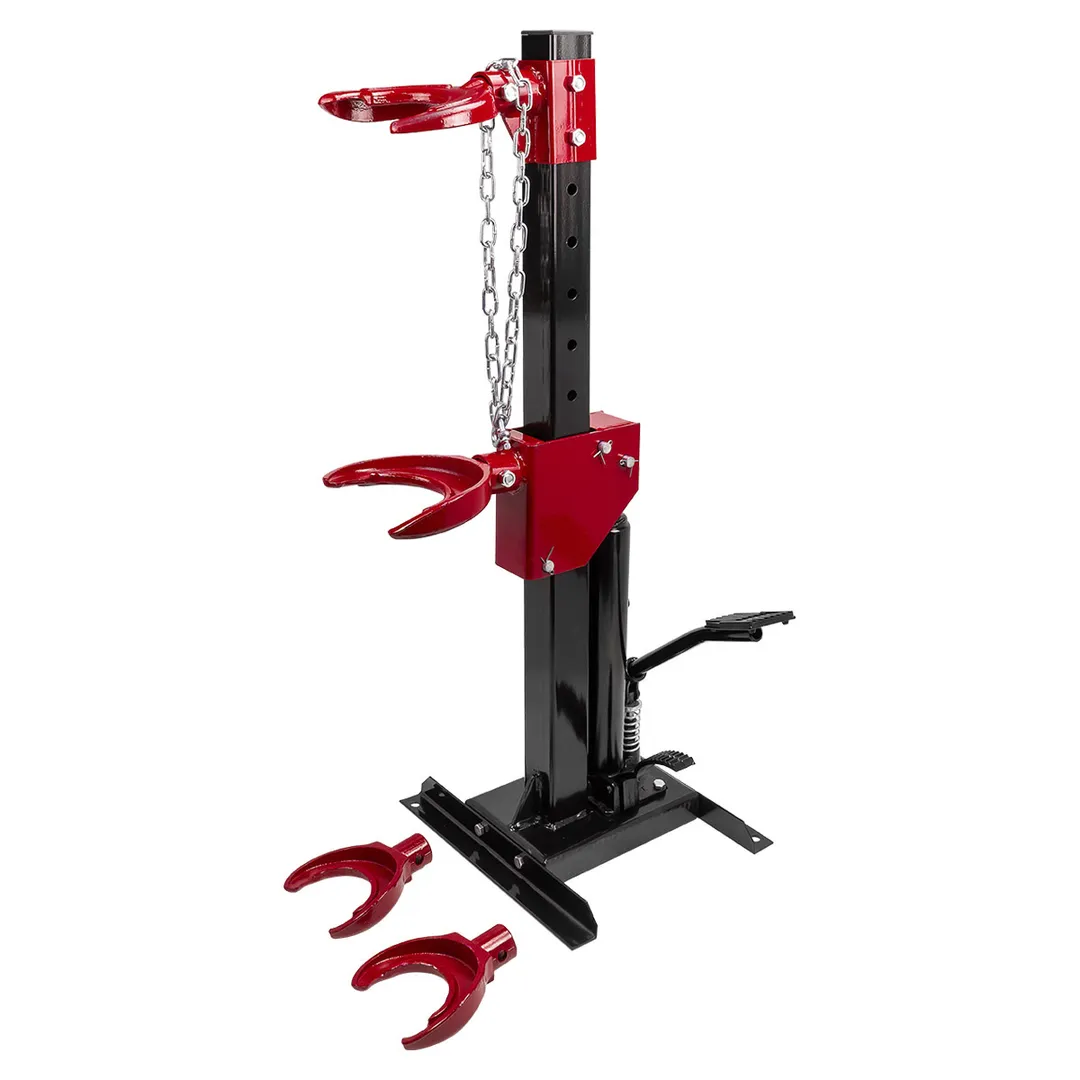 Стяжка пружин гидравлическая напольная 1т с двумя комплектами получаш (ход штока 320мм, диаметр штока 28мм, max длина пружины 500мм)