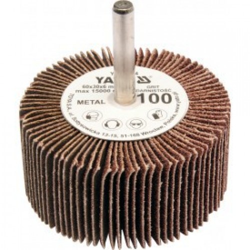Круг лепестковый торцевой 60х30х6мм Р120 "Yato"