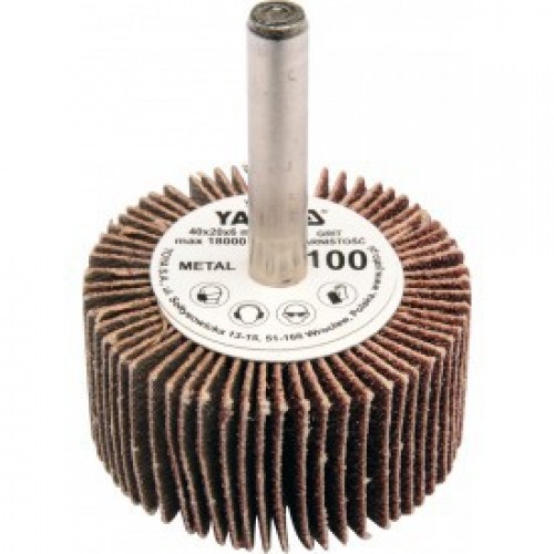 Круг лепестковый торцевой 40х20х6мм Р150 "Yato"