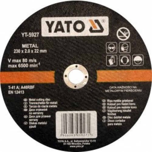 Круг отрезной по металлу 115х1,2х22мм "Yato"