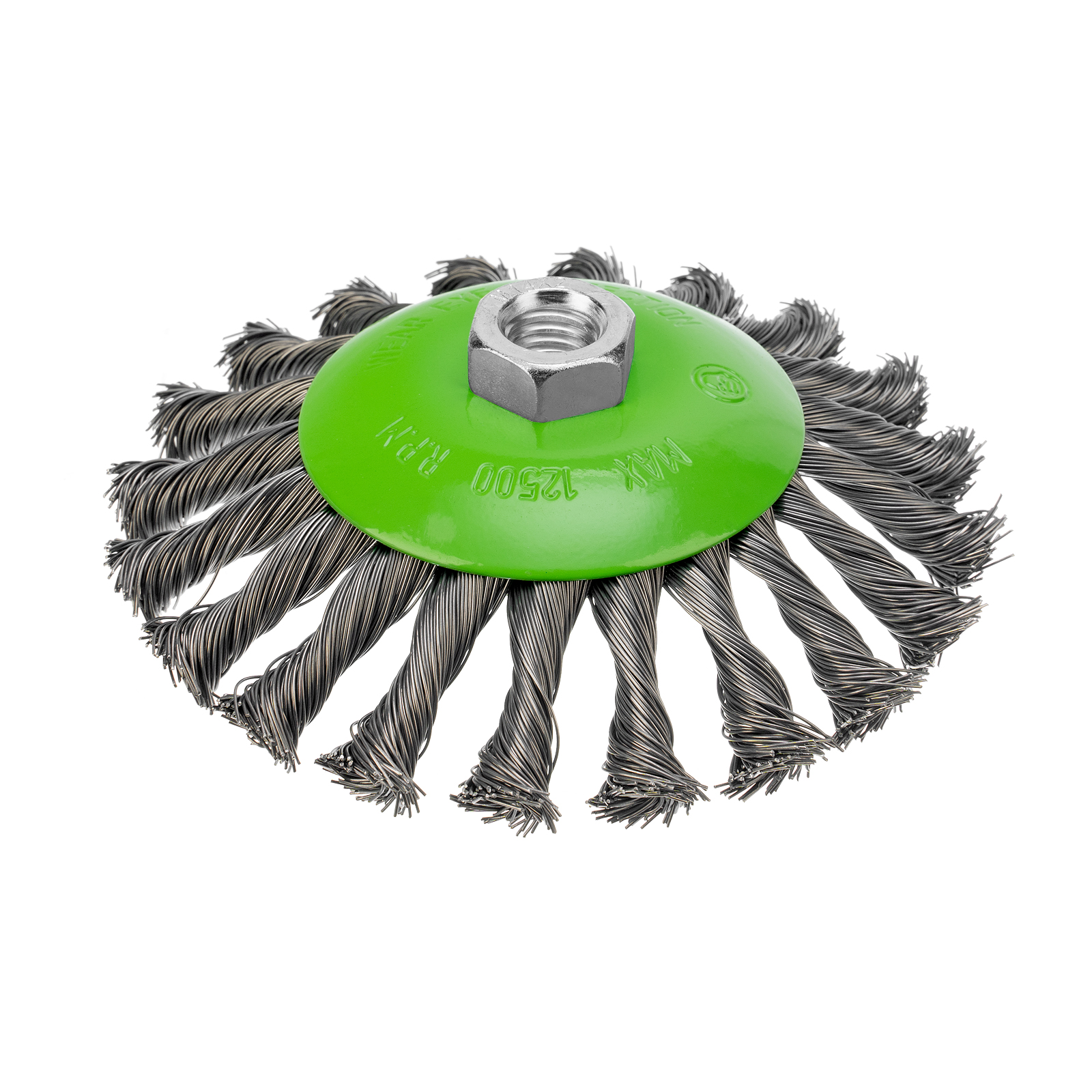 Щетка для УШМ, 125 мм, М14, «тарелка», крученая металлическая проволока Сибртех