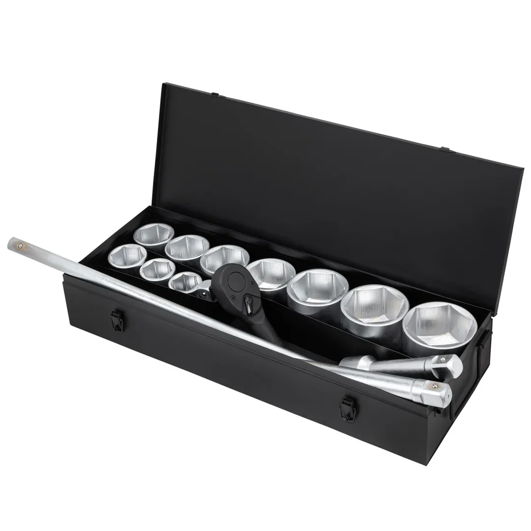 Набор инструментов,15пр. 1»6гр.(36,41,46,50,55,60,65,70,75,80мм),в метал. кейсе