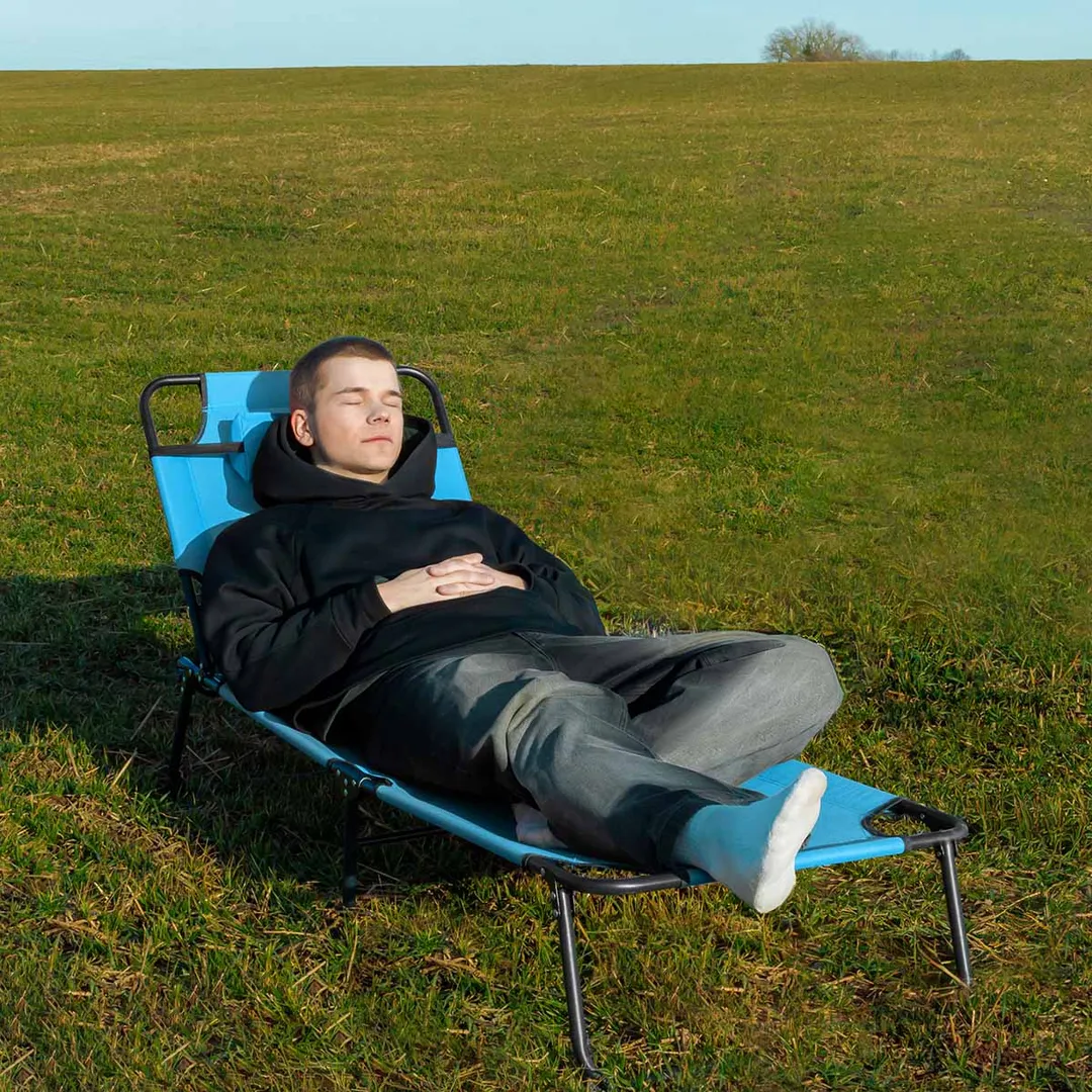 Шезлонг складной с подголовником (670х1930мм)