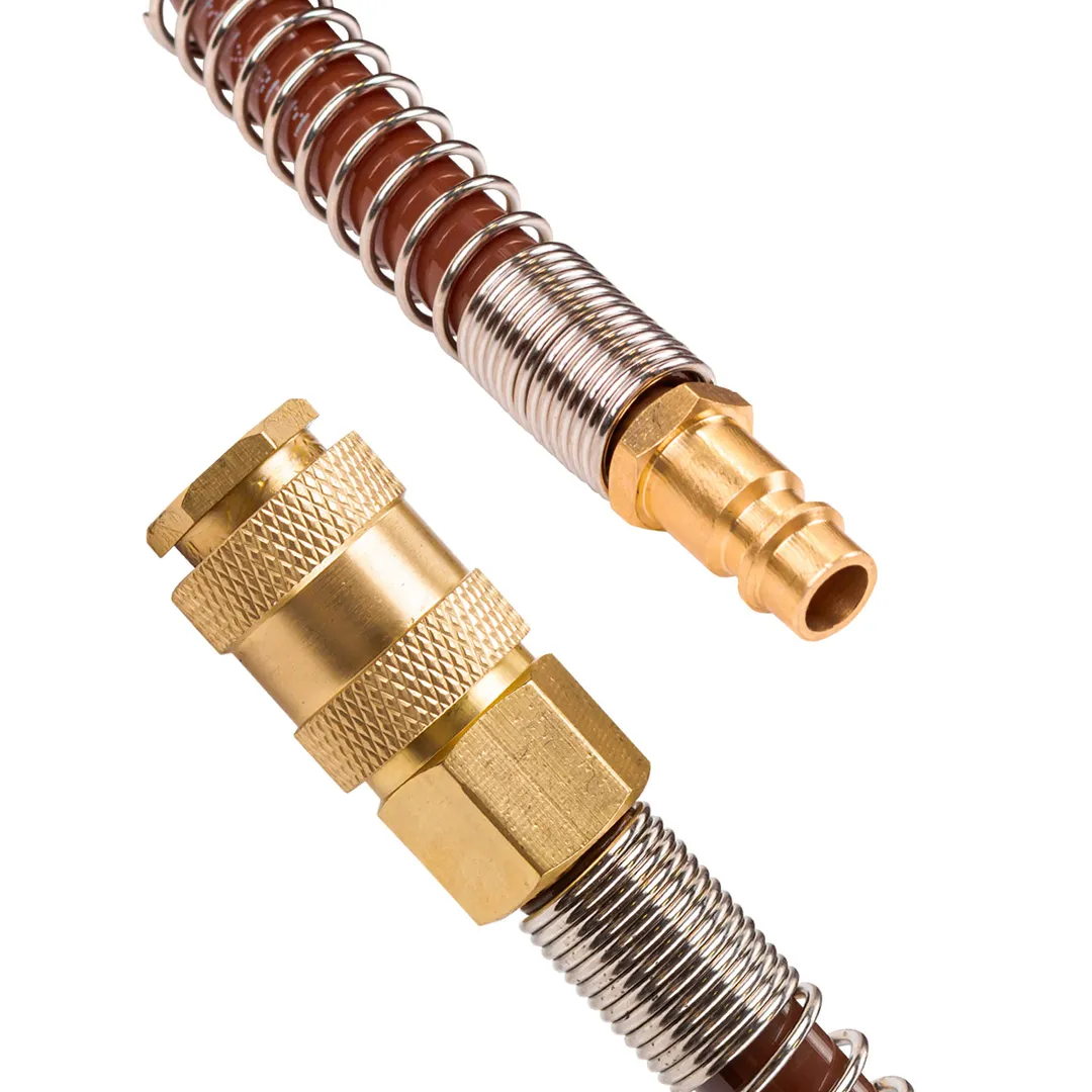 Шланг витой полиуретановый 10мм х 14мм х 15м с быстроразъемами