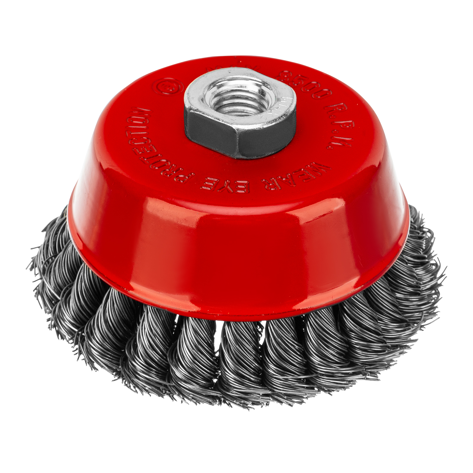 Щетка для УШМ, 100 мм, М14, «чашка», двухрядная, крученая проволока 0.5 мм Matrix