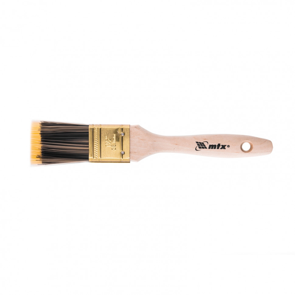 Кисть плоская Golden 1.5″, искусственная щетина, деревянная ручка MTX