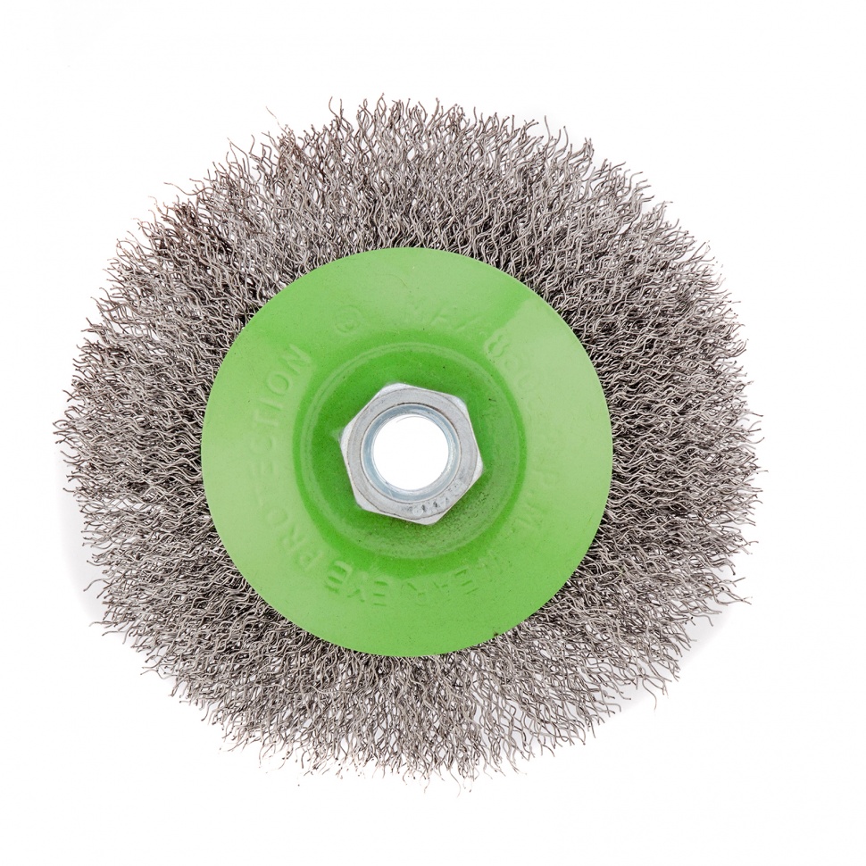 Щетка для УШМ, 115 мм, М14, «тарелка», витая проволока 0.3 мм Сибртех