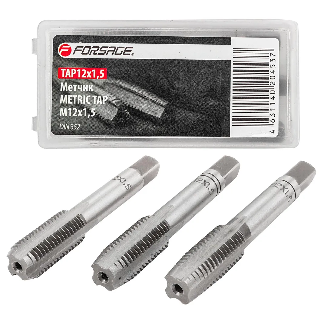 Метчик M12x1,5 (3шт),в пластиковом футляре