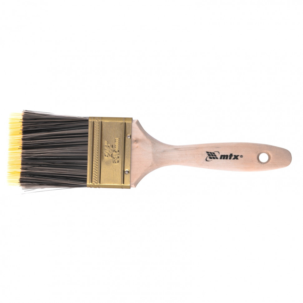 Кисть плоская Golden 2.5″, искусственная щетина, деревянная ручка Mtx