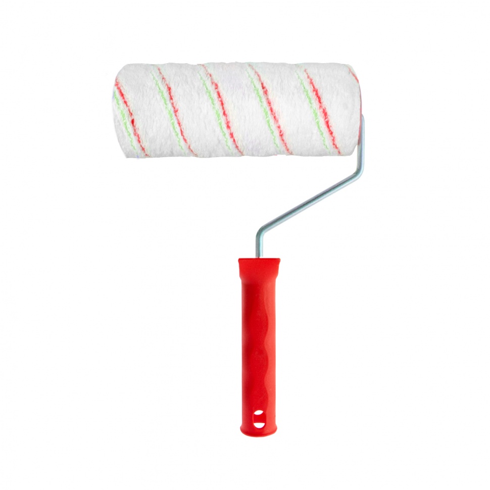 Валик «Эмали» , 180 мм, ворс 12 мм, D — 48 мм, D ручки — 6 мм, полиамид, полиакрил Сибртех