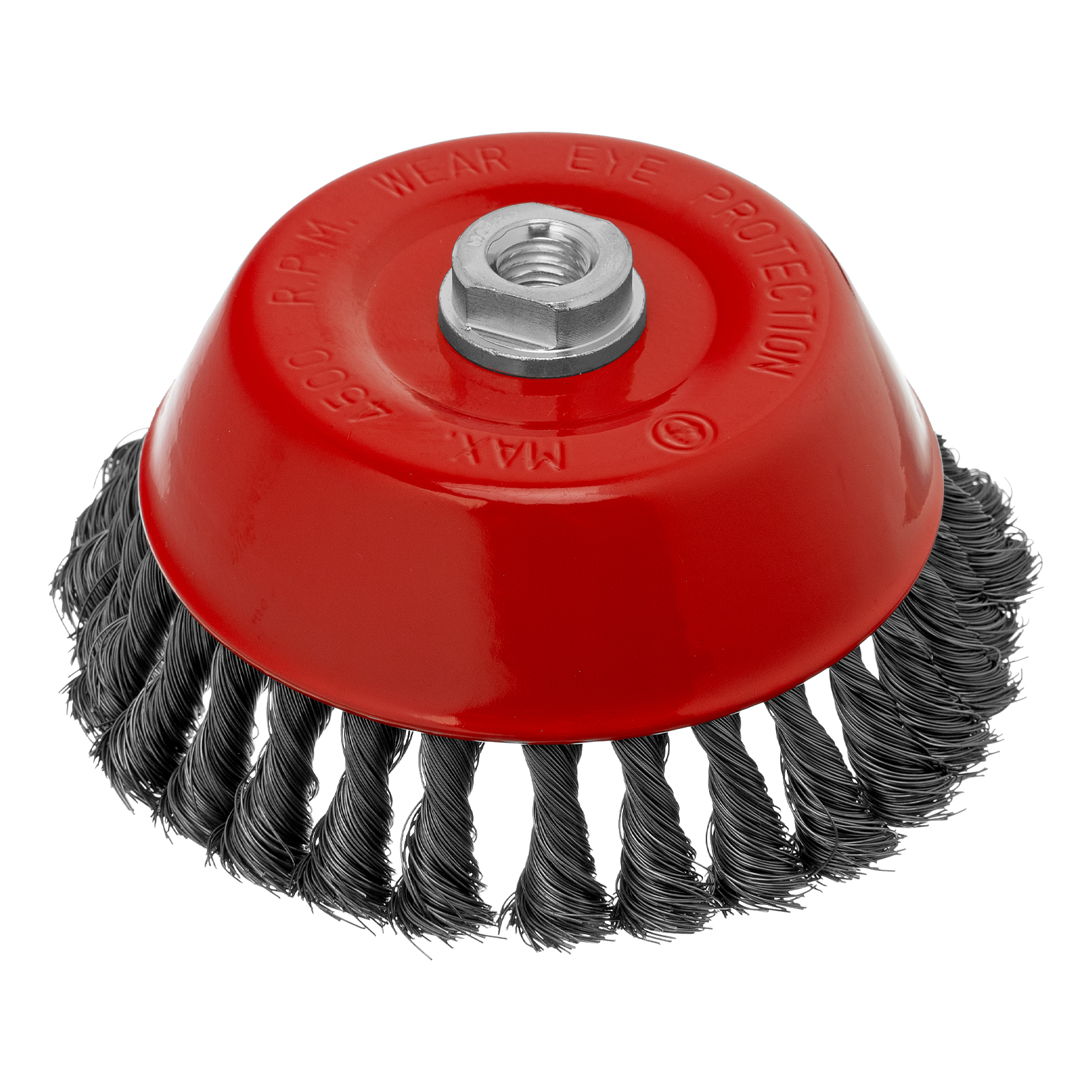 Щетка для УШМ, 150 мм, М14, «чашка», крученая проволока 0.35 мм Matrix