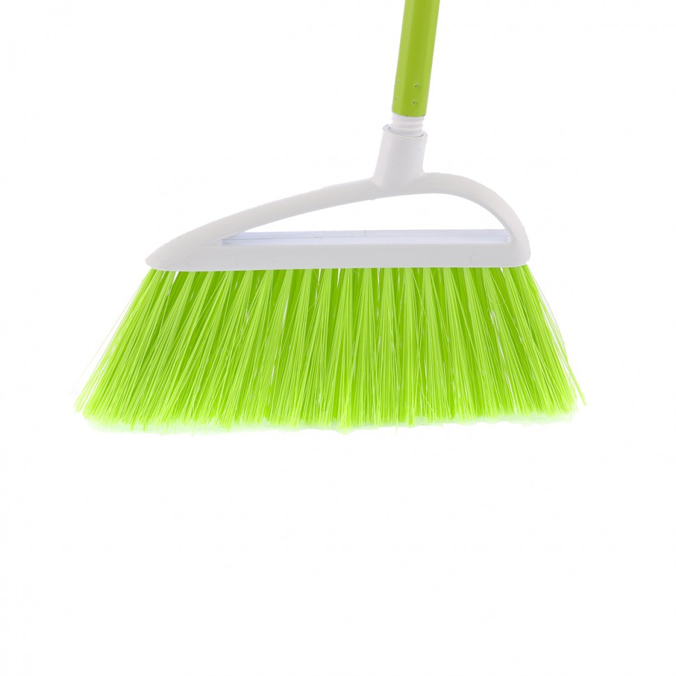 Щетка пластмассовая для подметания пола «Lux «, 230 мм, салатовая щетина, c черенком, 120 см, D 22 мм Elfe
