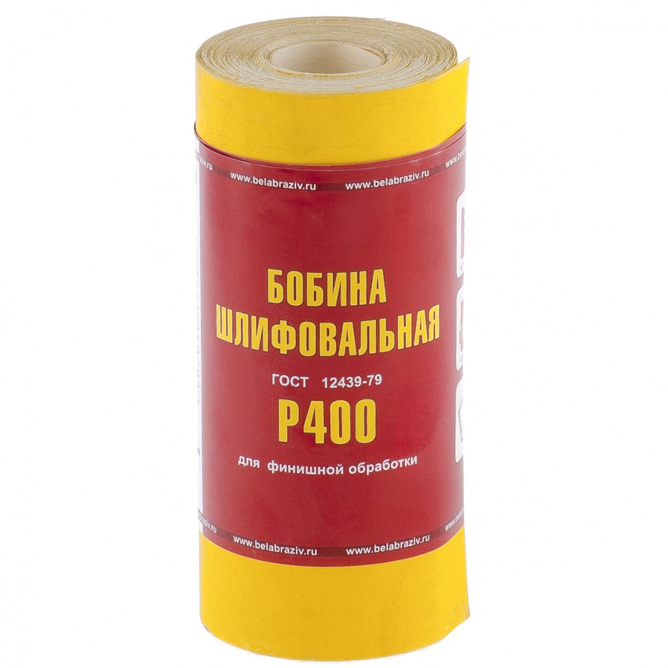 Шкурка на бумажной основе, LP41C, зернистость Р 400, мини-рулон 115 мм х 5 м, «БАЗ»
