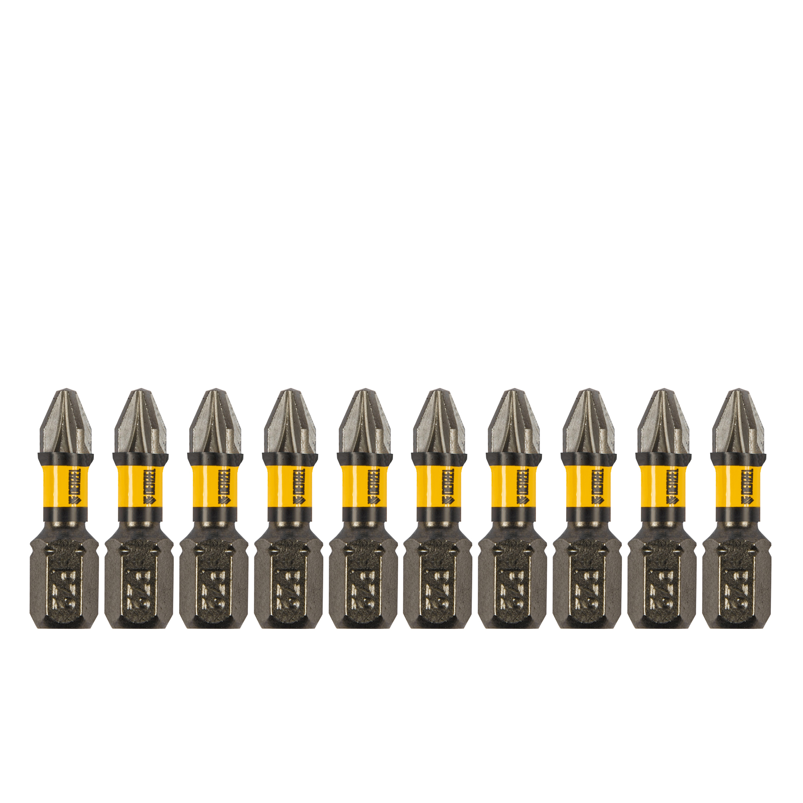 Бита IMPACT, PZ2x25 мм, лазерная обработка шлица, сталь S2, 10 шт., Е 6,3 Denzel