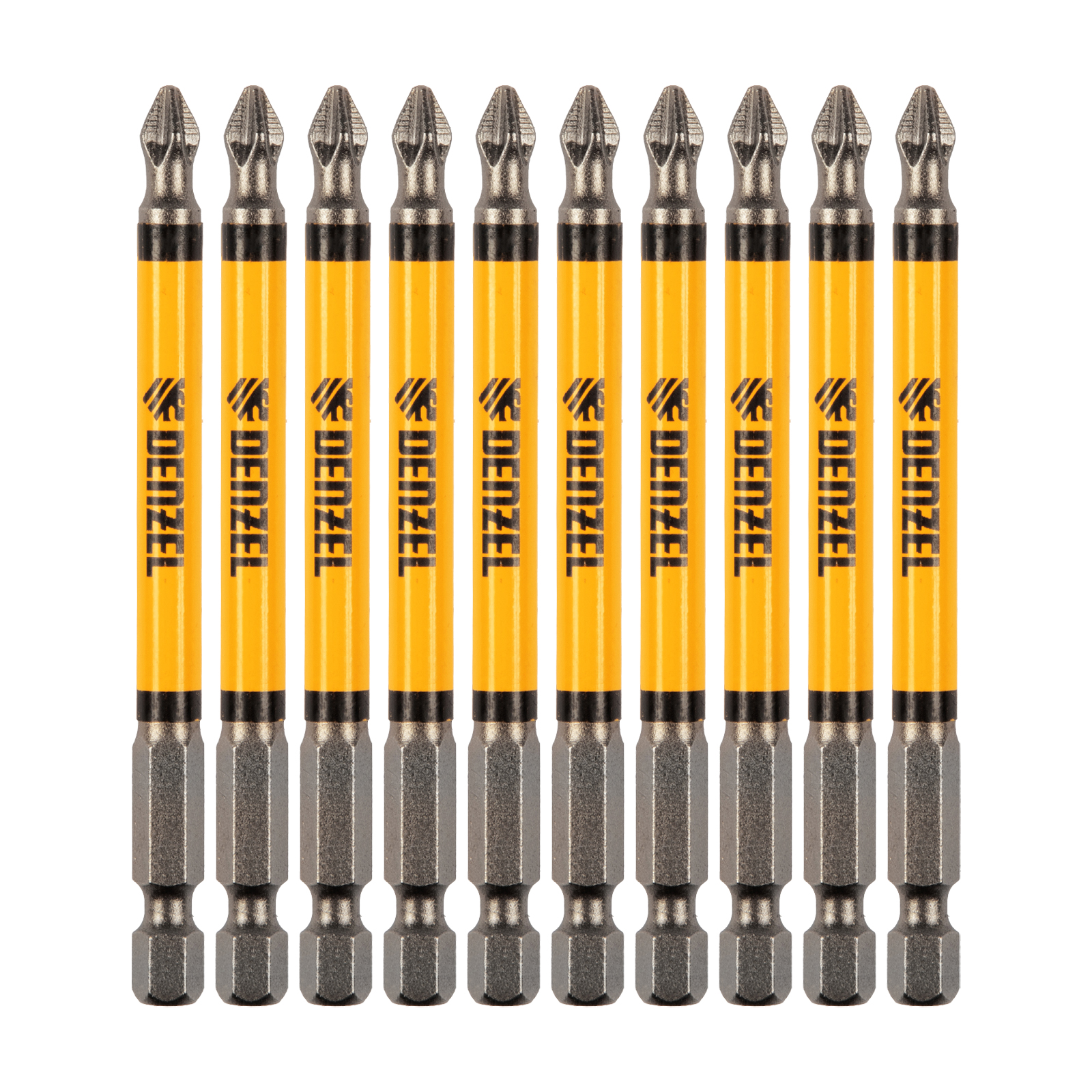 Бита PH2х90, сталь S2, цилиндр., 10 шт. Е 6,3 Denzel