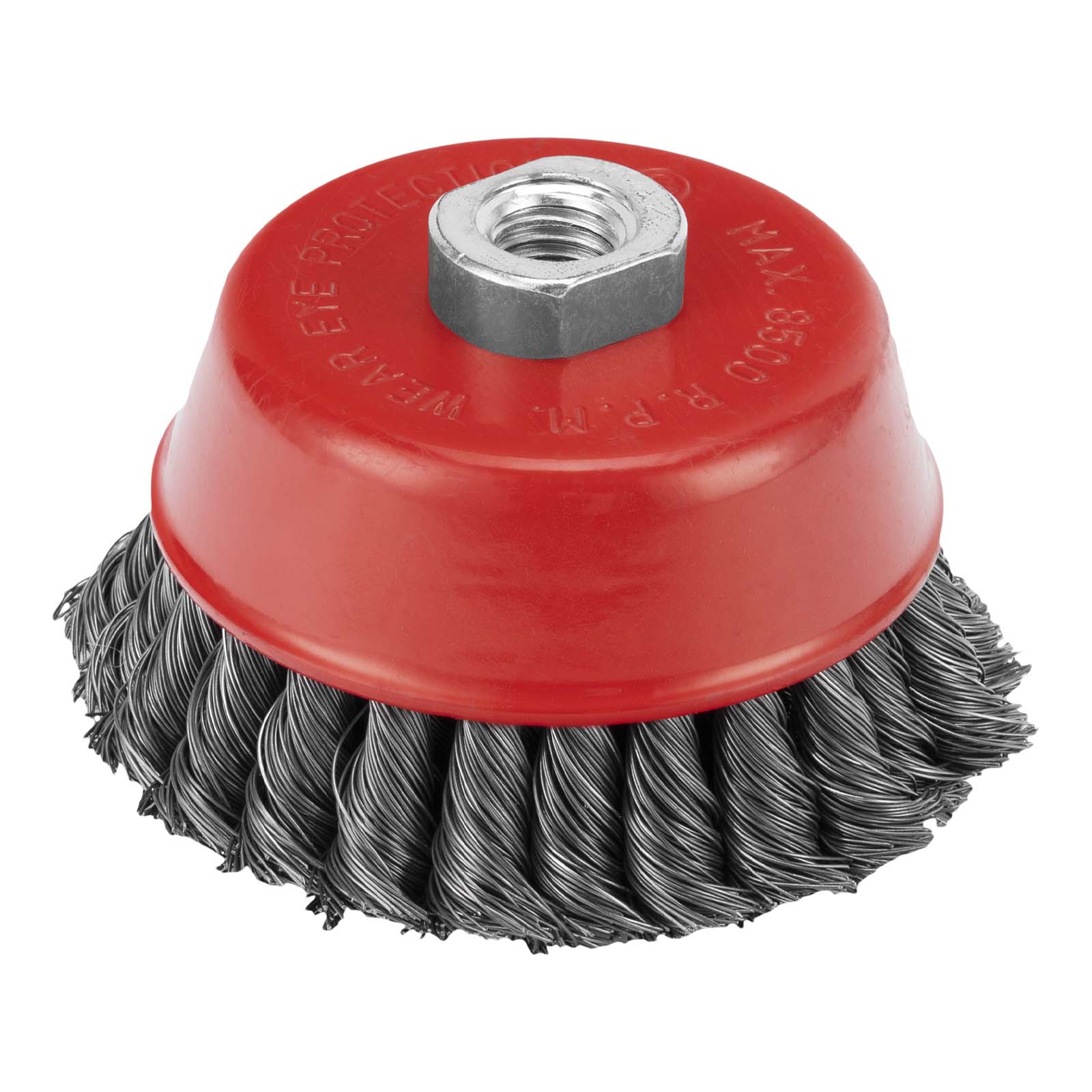 Щетка для УШМ, 100 мм, М14, «чашка», двухрядная, крученая проволока 0.35 мм Matrix