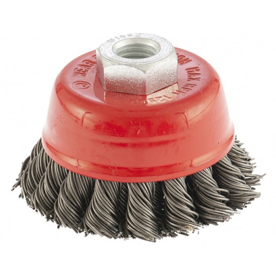 Щетка для УШМ, 75 мм, М14, «чашка», двухрядная, крученая проволока 0.8 мм Matrix