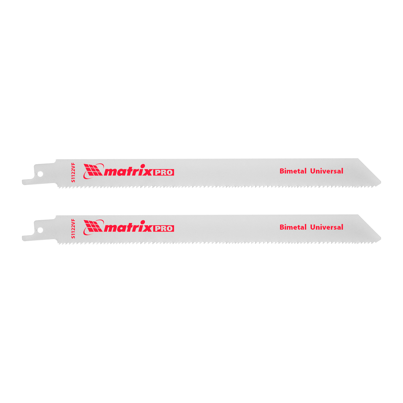 Полотна универсальные для сабельной пилы S1122VF, 200/1.8-2.5 мм, Bimetal, 2 шт, Pro Matrix