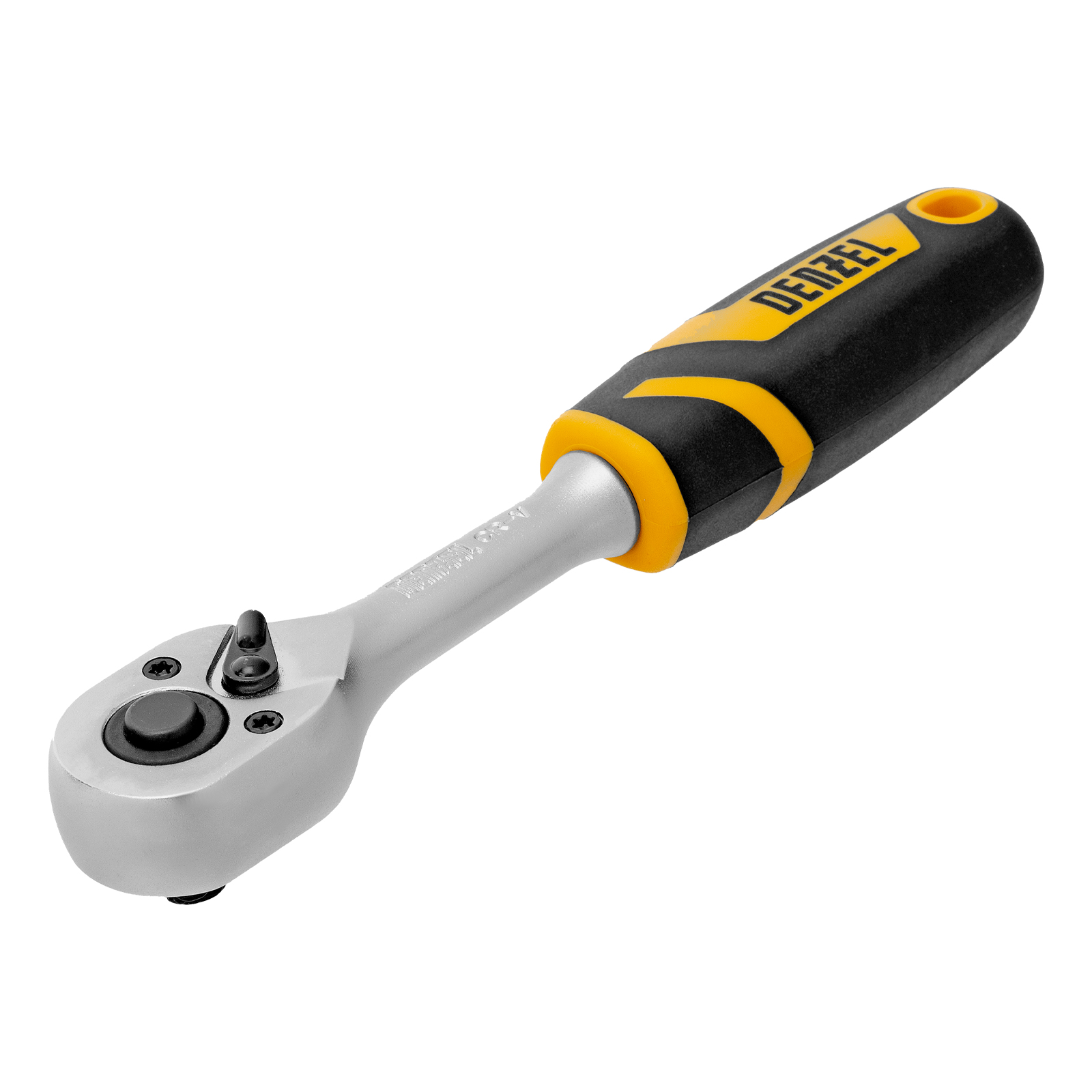 Ключ-трещотка 1/4″, 90 зубьев, с быстрым сбросом, CrV Denzel