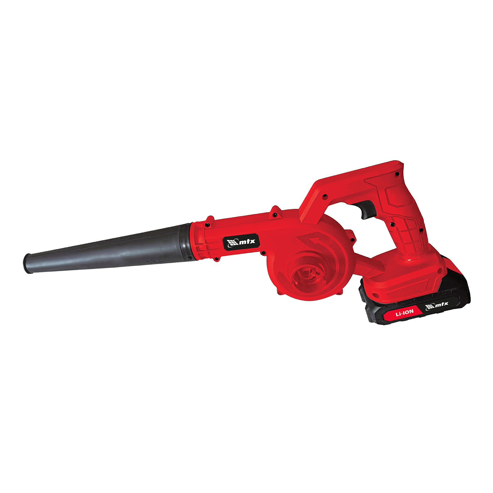 Воздуходувка-пылесос акк. портативная, LB-185, 75 м/с, 185 м?/ч, Li-Ion, 20 В MTX