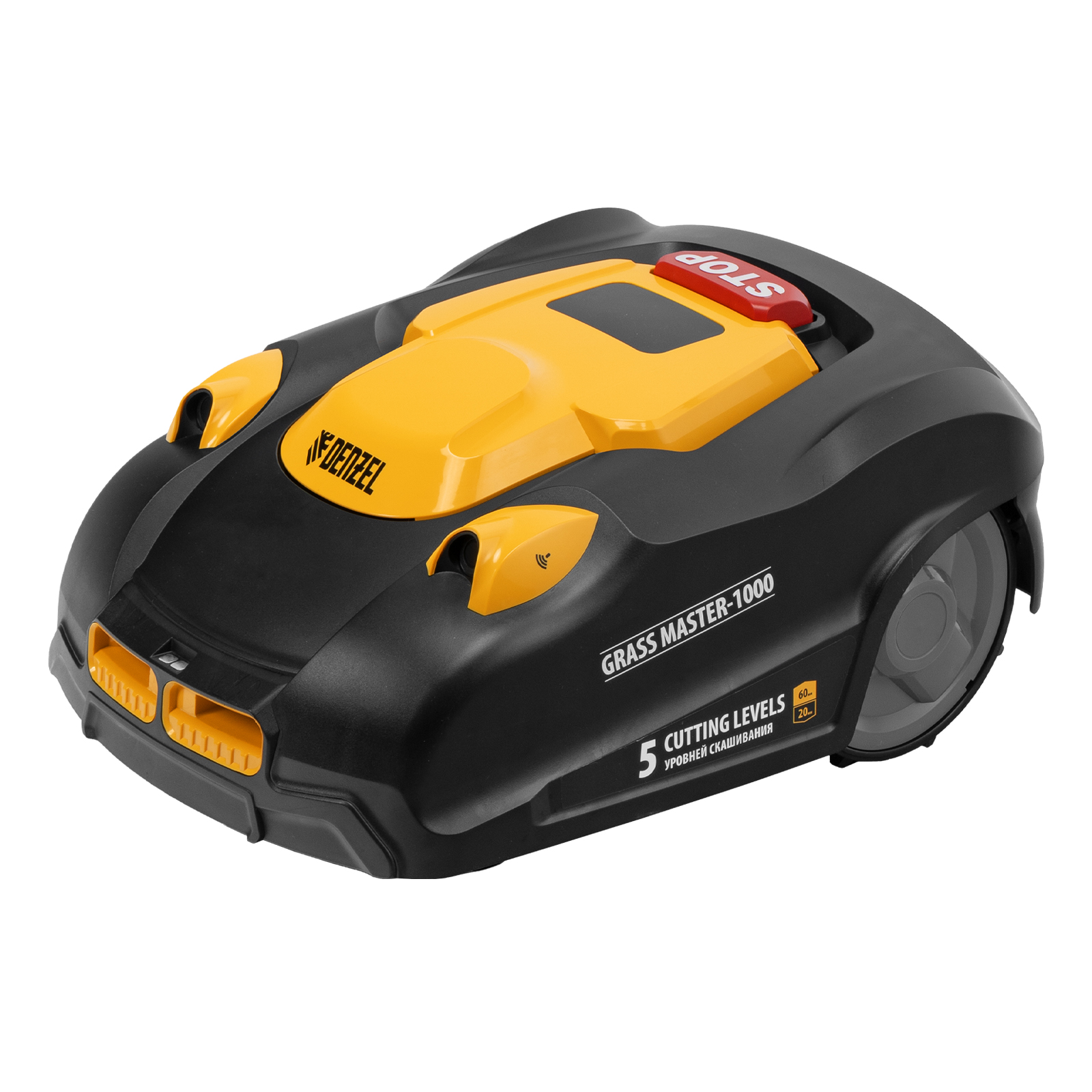 Робот-газонокосилка Grass Master 1000  1000м?, 3Ач, 28V, LCD дисплей, Wi-Fi Denzel