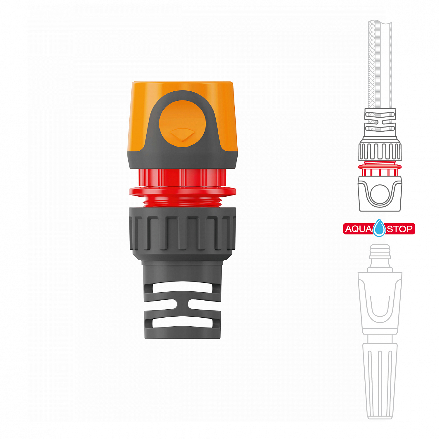 Коннектор для шланга с аквастопом 1/2 " — 5/8" DAEWOO DWC 2515