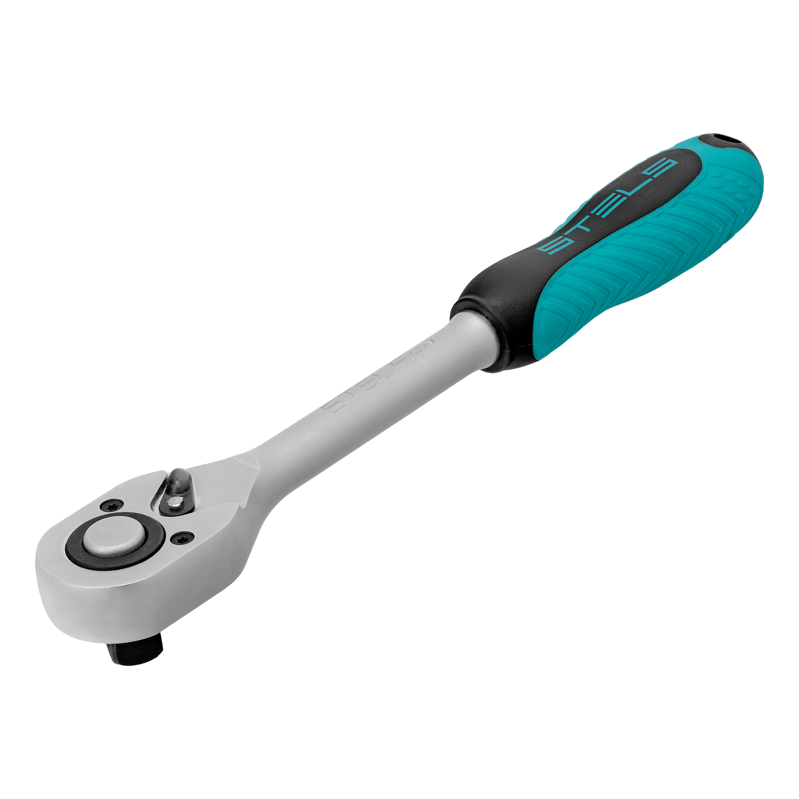 Ключ-трещотка 1/2″, CrV, 72 зуба, с быстрым сбросом, матовый хром Stels