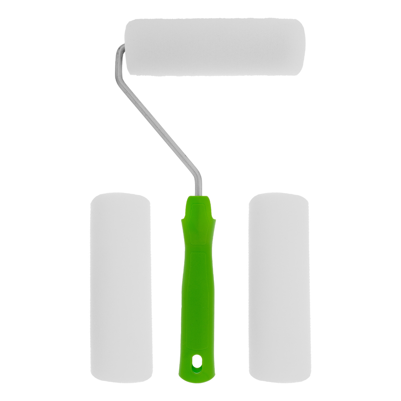 Валик «Поролон» с ручкой и 2 шубки 140 мм, D 42 мм, D ручки 6 мм Сибртех